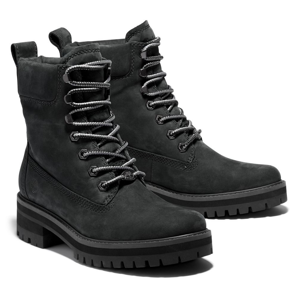 Bototos Timberland Mujer 6-Inch Courmayeur Valley Negras - Chile AVX-563429